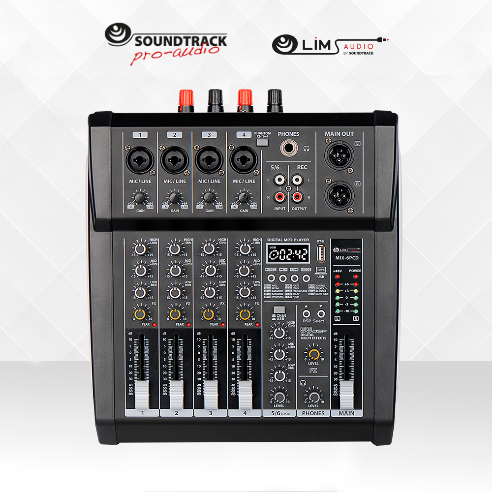 MIX-6PCD Powered Console
